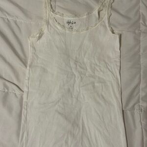 Style & Co. Cream Lace Accent Top